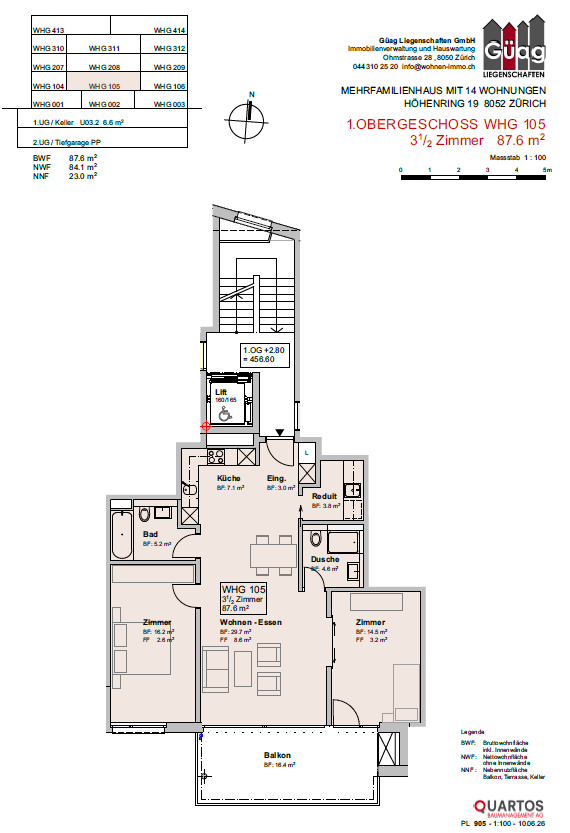 3 ½ rooms apartment