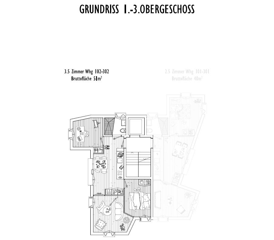 Appartement de 3 ½ pièces