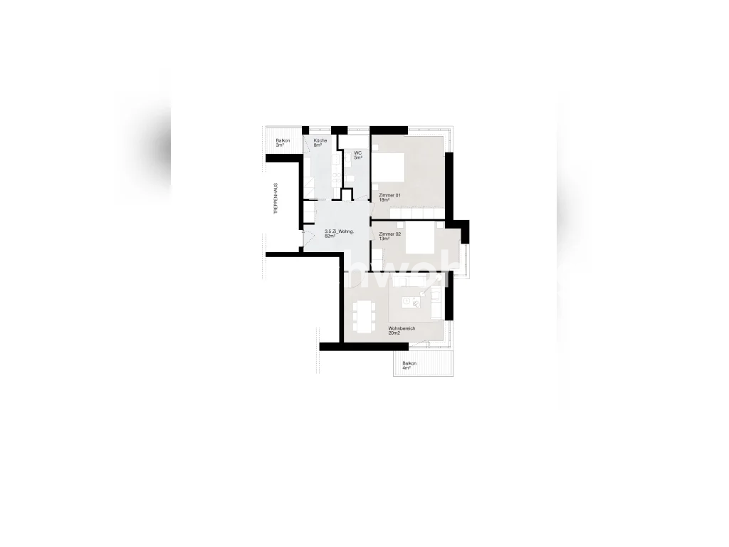 3 ½ rooms apartment, photo 6 of 6