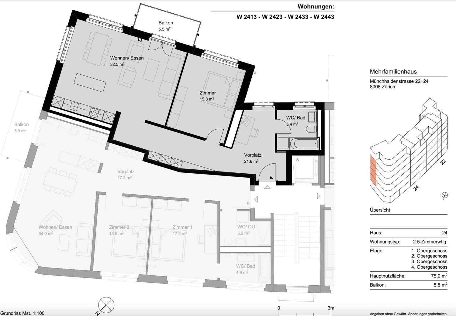 2 ½ rooms apartment