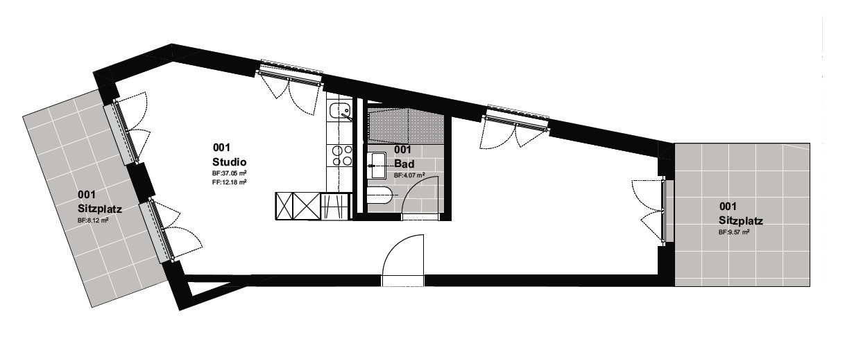 1 ½ rooms apartment