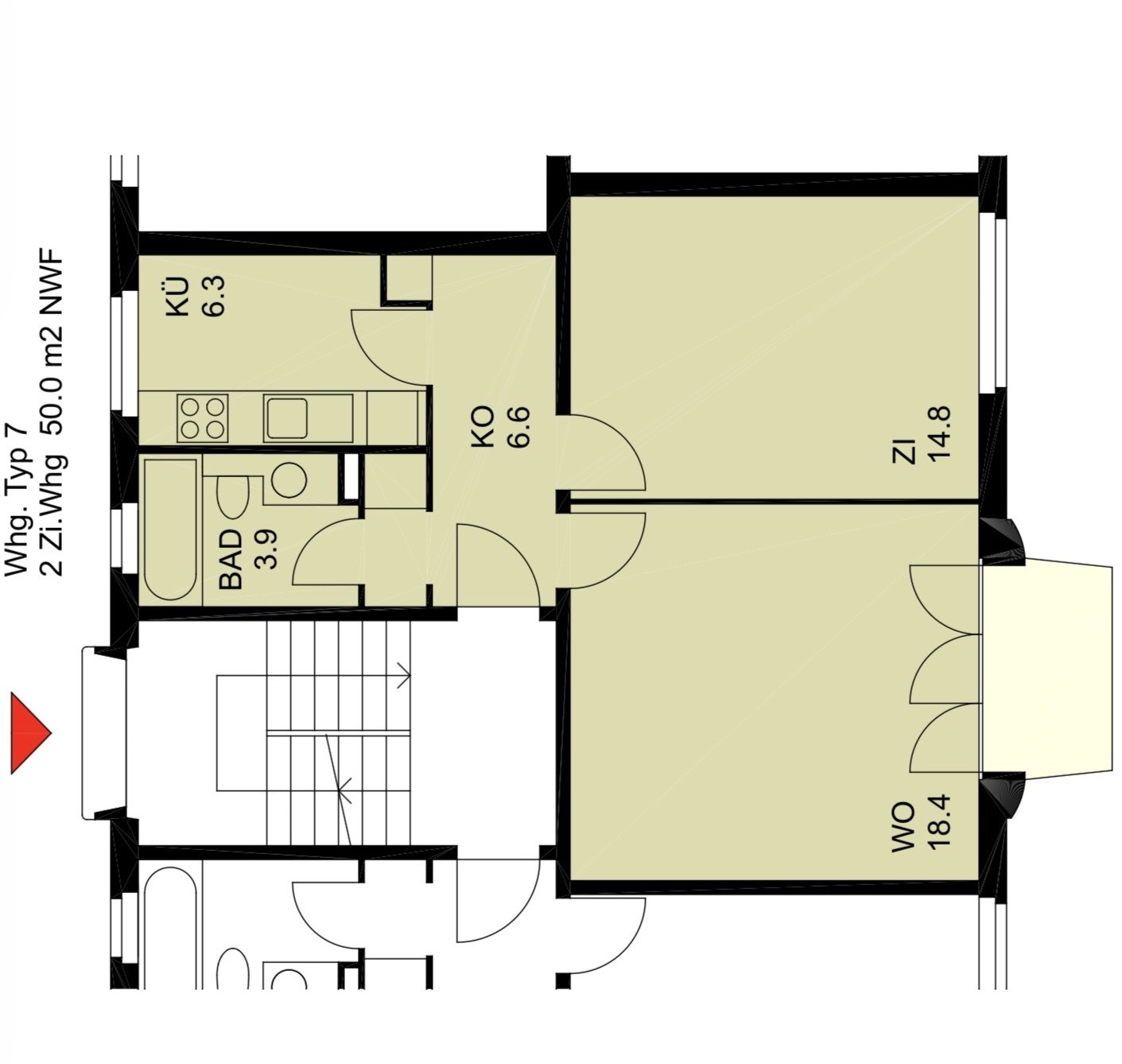 2 rooms apartment