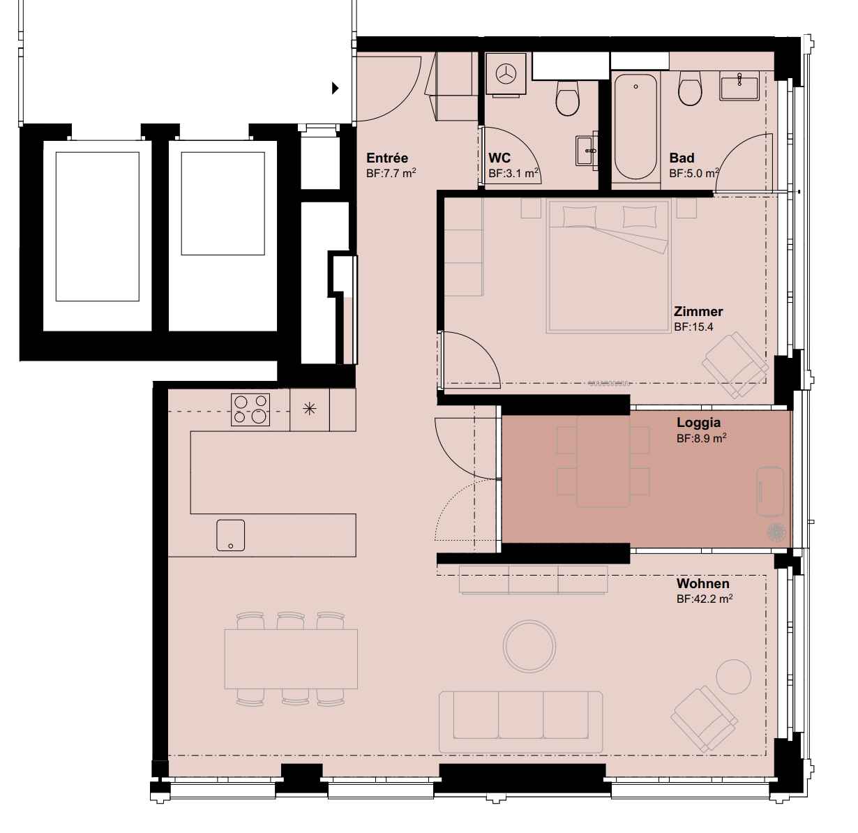 Appartement de 2 ½ pièces
