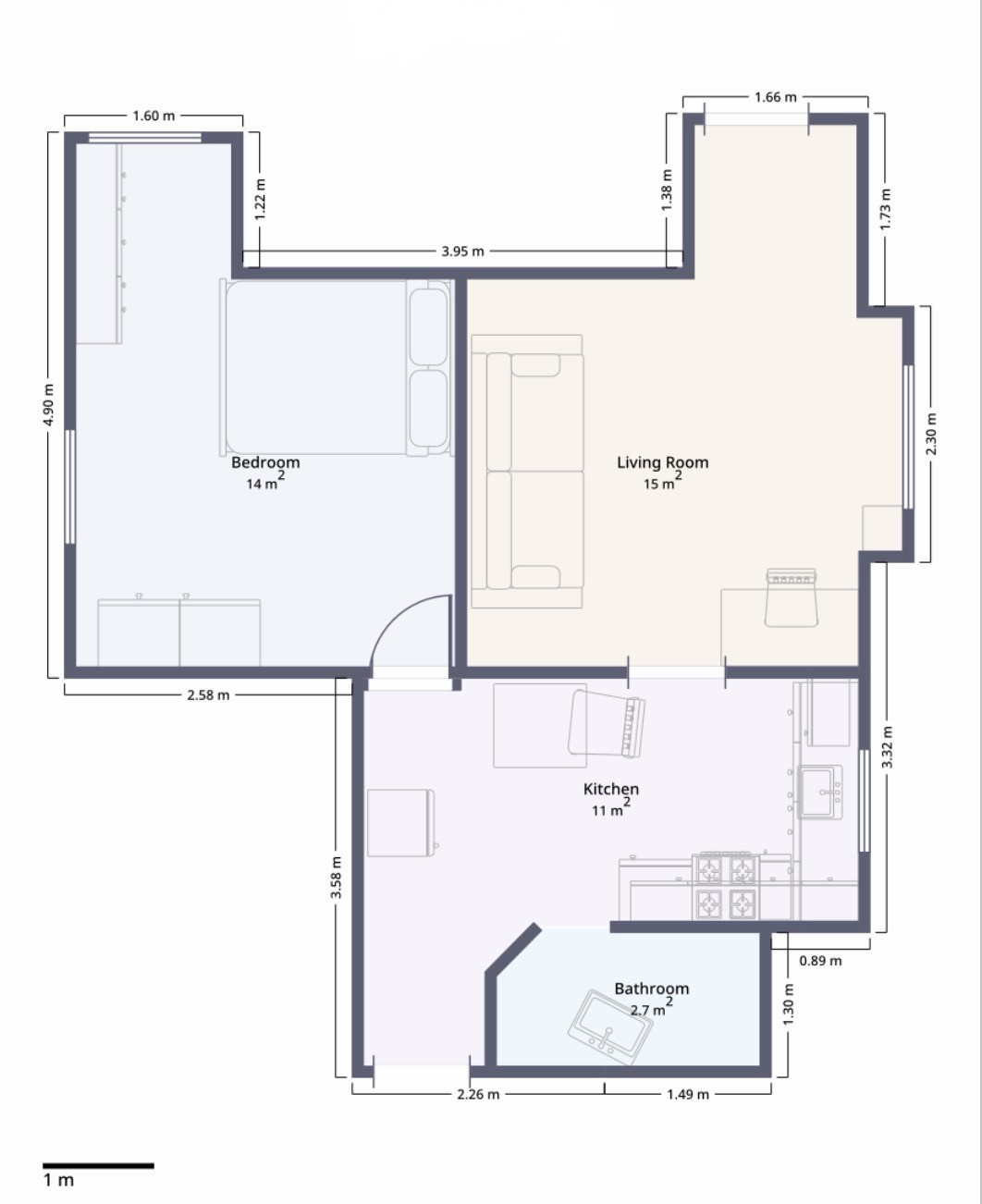 2 rooms apartment, photo 6 of 7