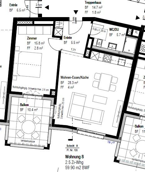 2 ½ rooms apartment