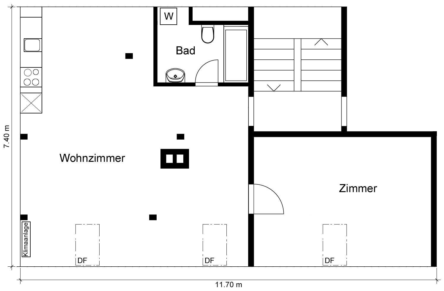 2 ½ rooms apartment