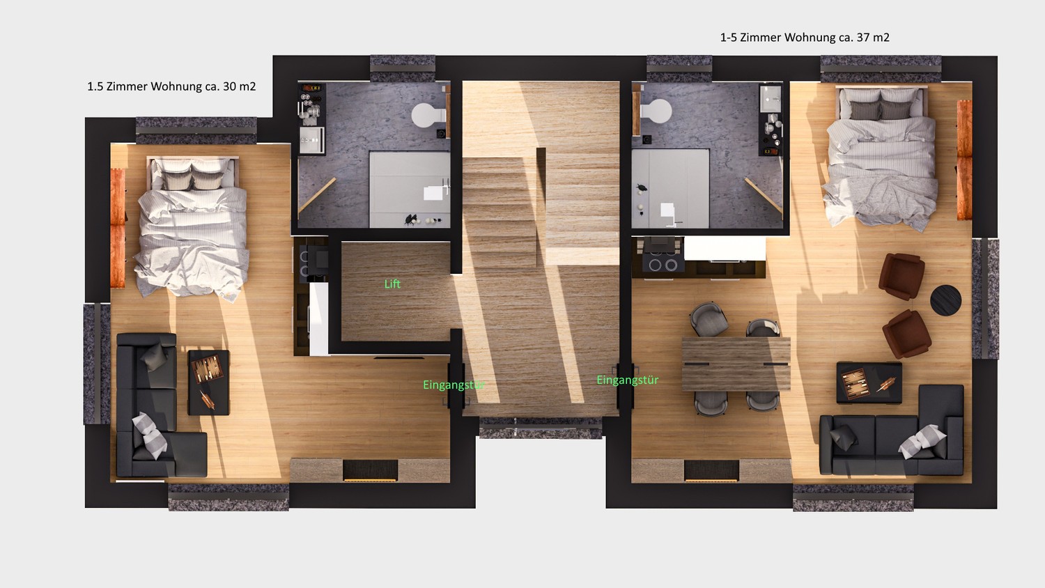 1 ½ rooms apartment