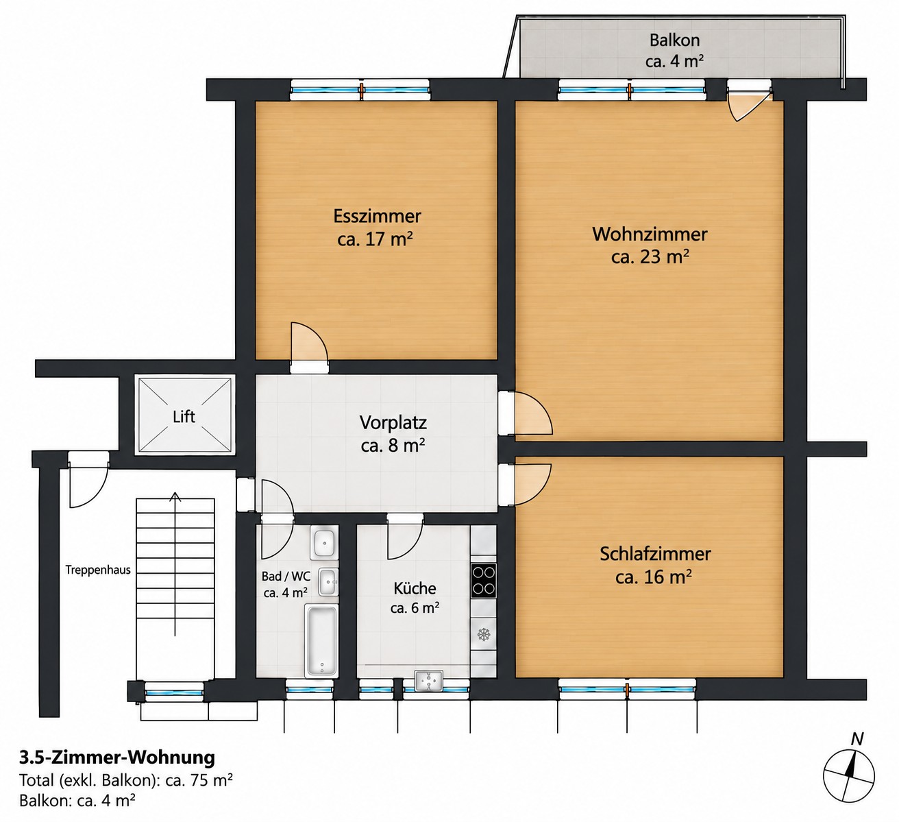 3 ½ rooms apartment