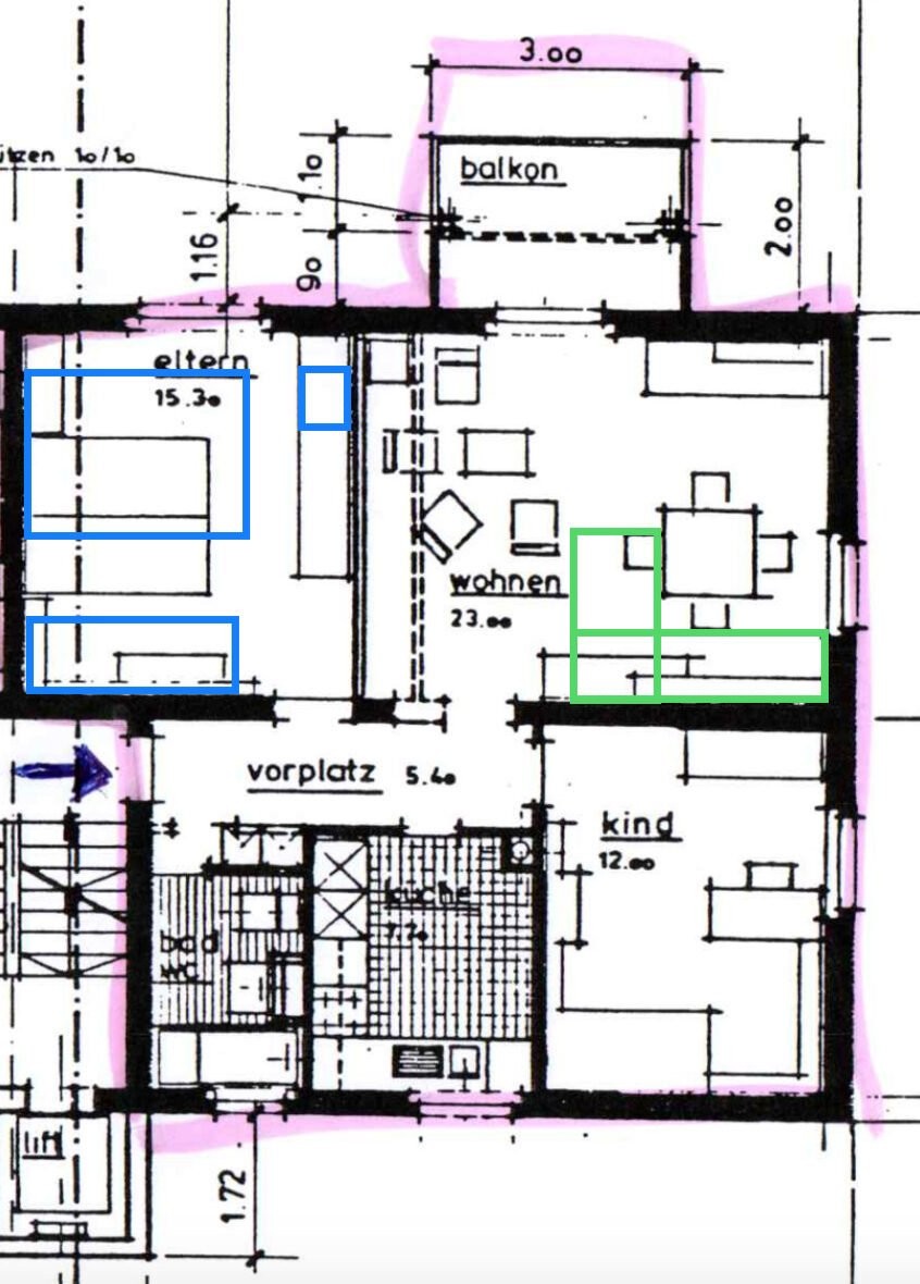 3 rooms apartment