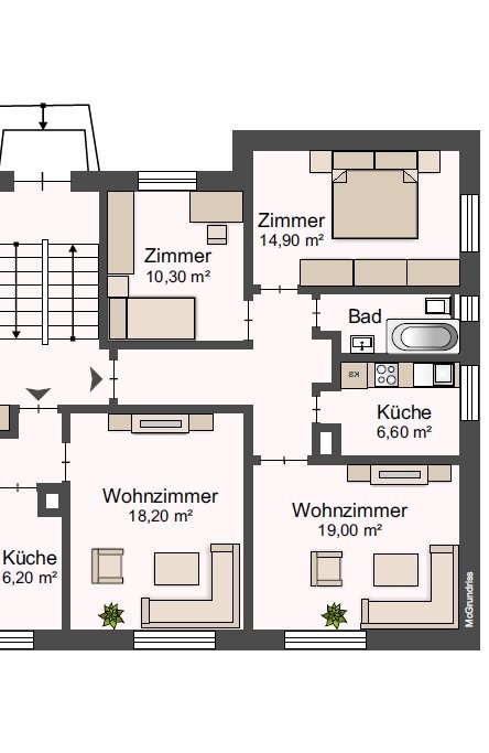 3 rooms apartment