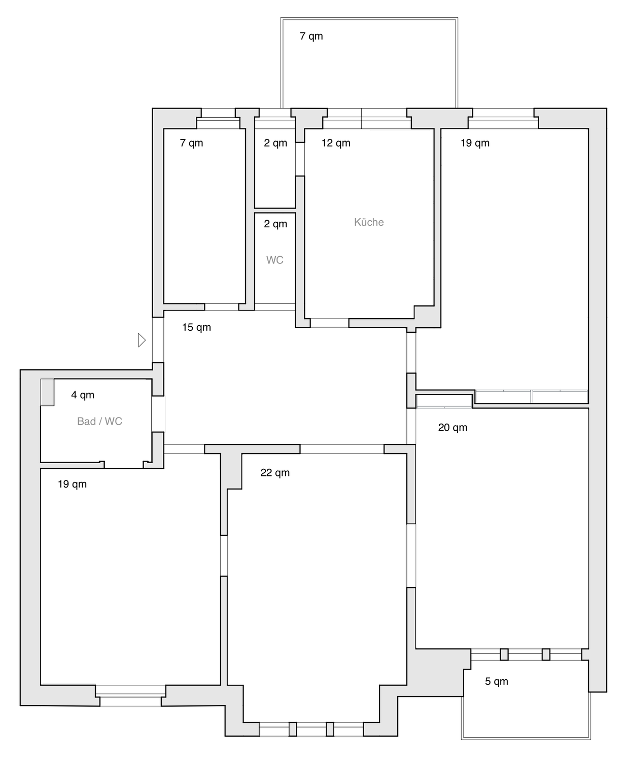 5 rooms apartment