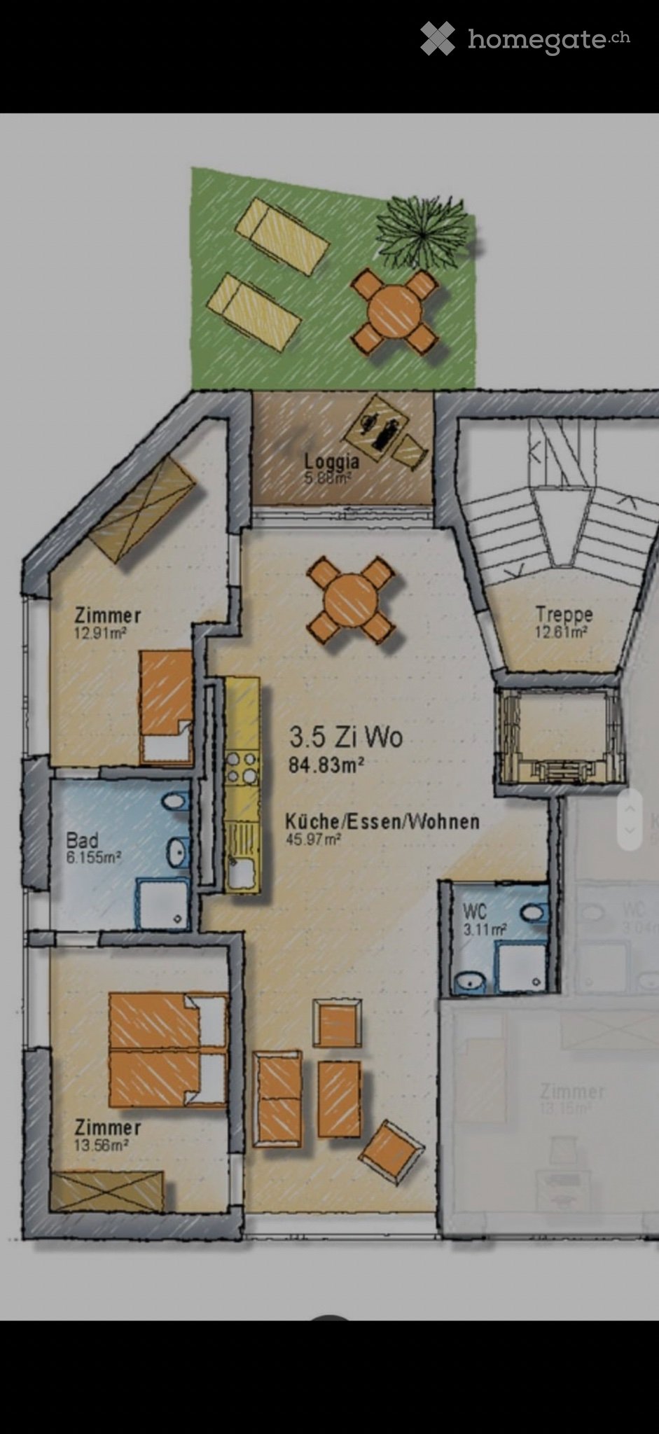 3 ½ Zimmer Wohnung