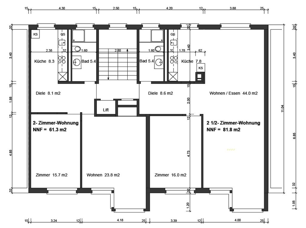 2 ½ rooms apartment
