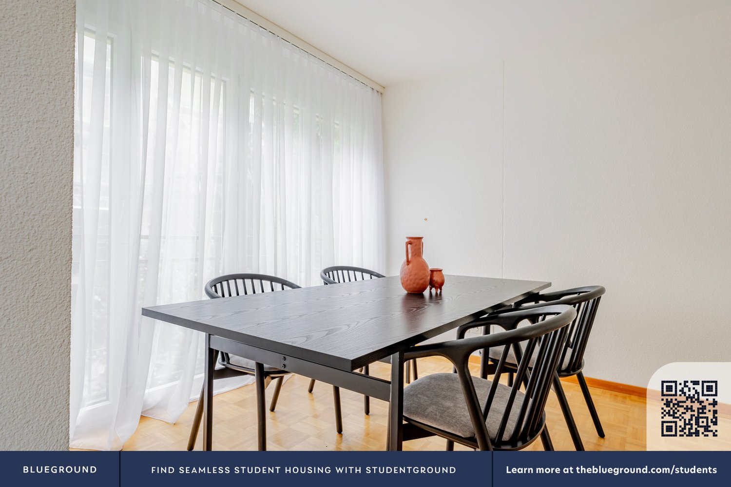 3 rooms furnished flat