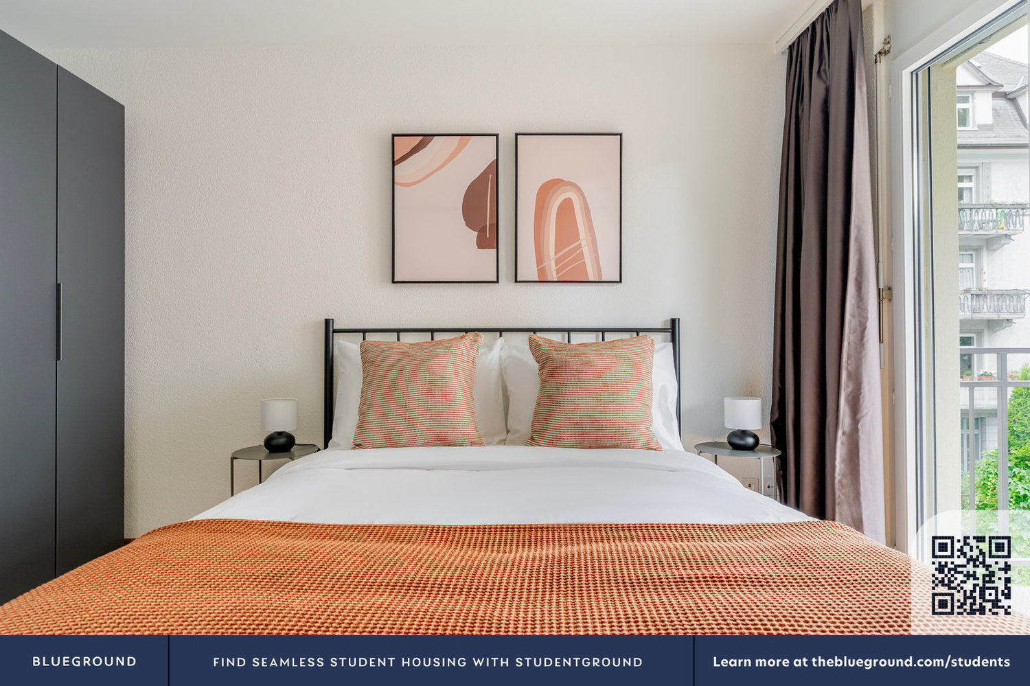 3 rooms furnished flat