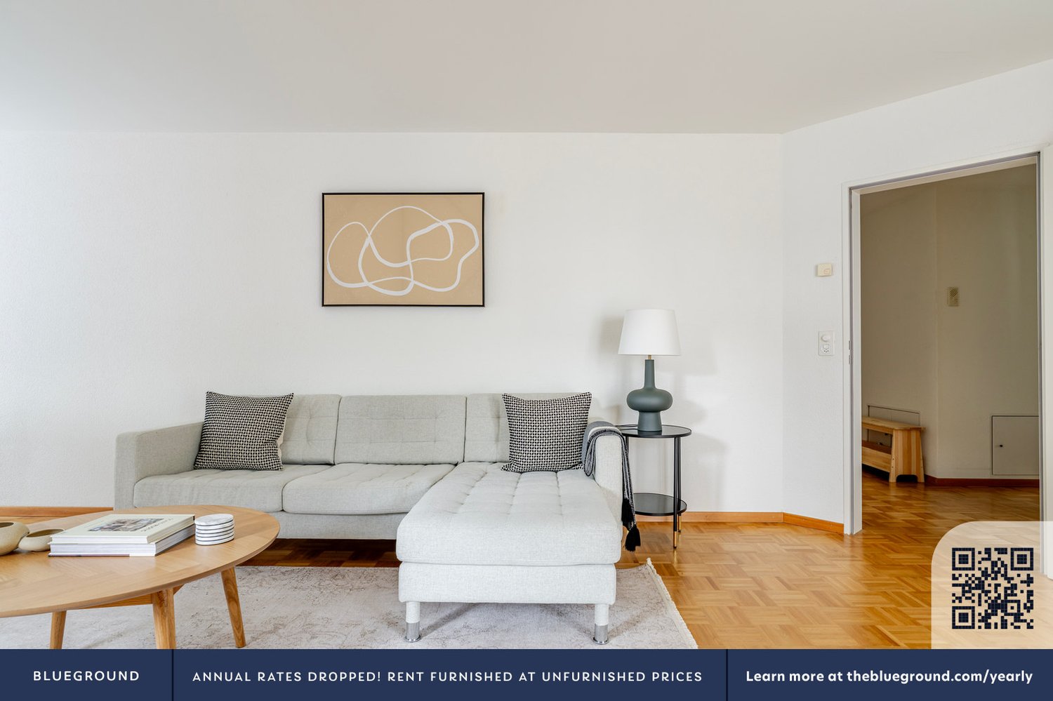 3 rooms furnished flat