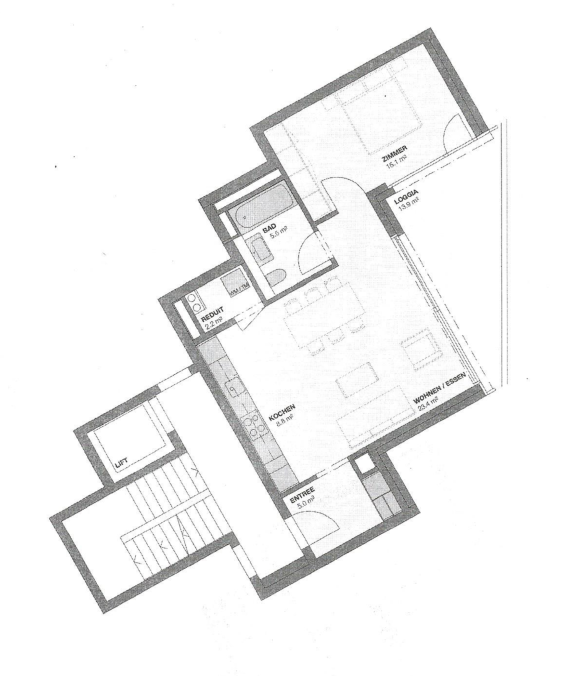 2 ½ rooms apartment