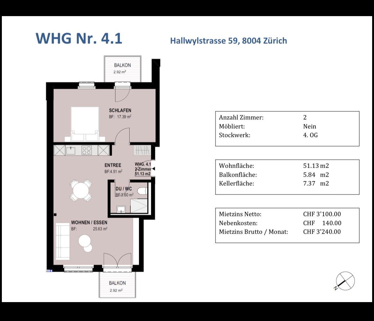 Appartement de 2 pièces