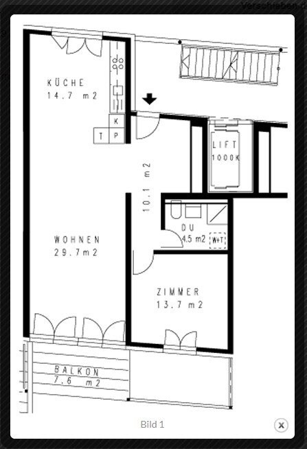 2 ½ rooms apartment