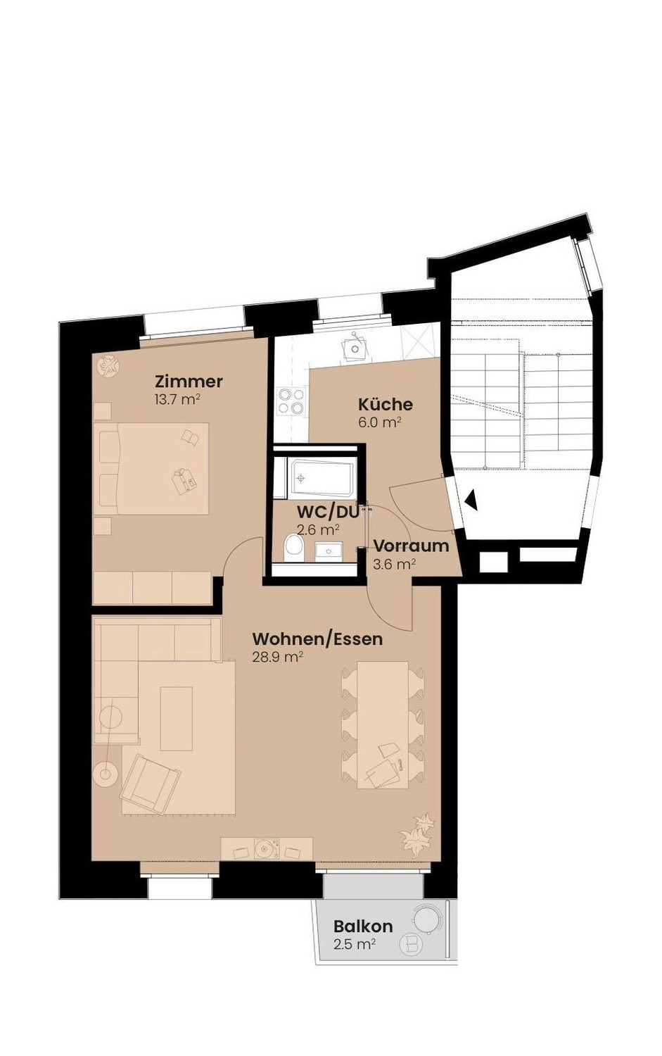 2 ½ rooms apartment, photo 2 of 5