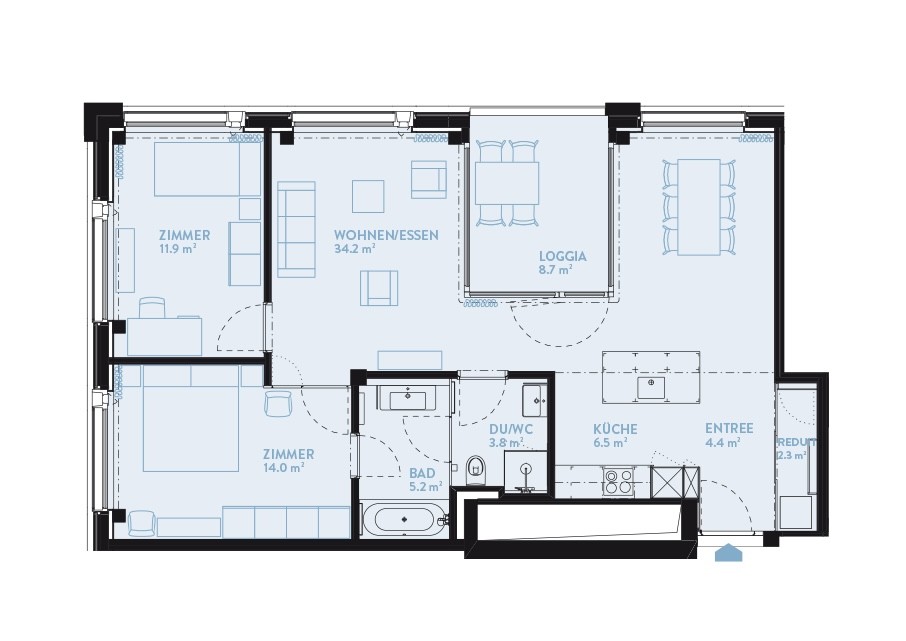 3 ½ rooms apartment