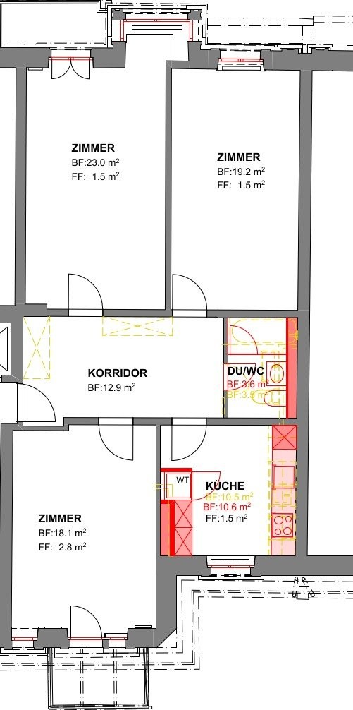 4 rooms apartment