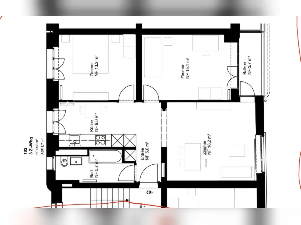 3 rooms apartment, photo 1 of 5