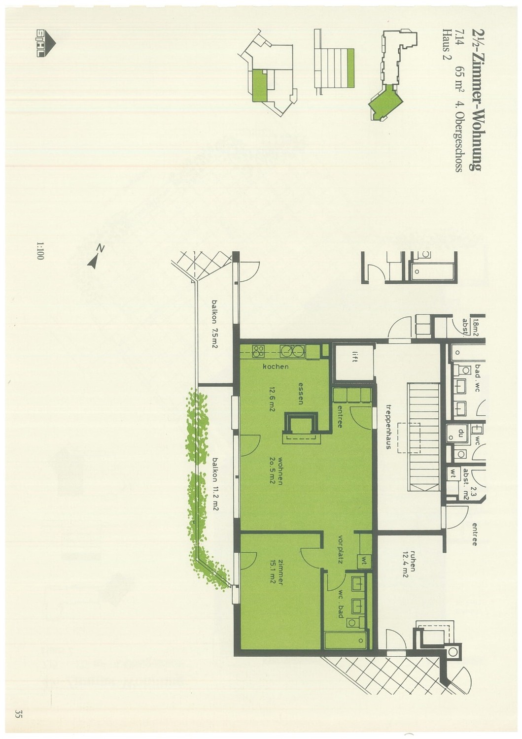2 ½ rooms apartment