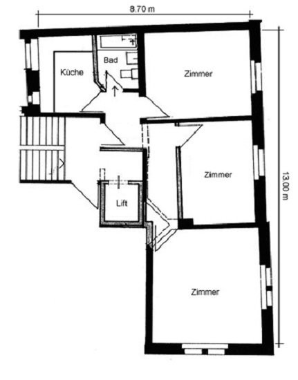 3 rooms apartment