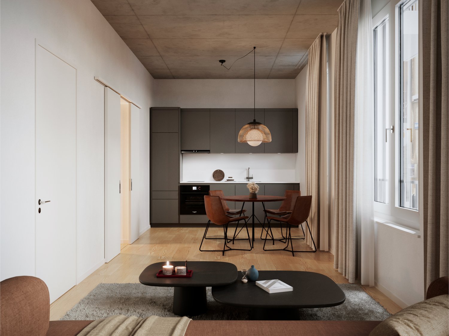 2 ½ rooms roof flat