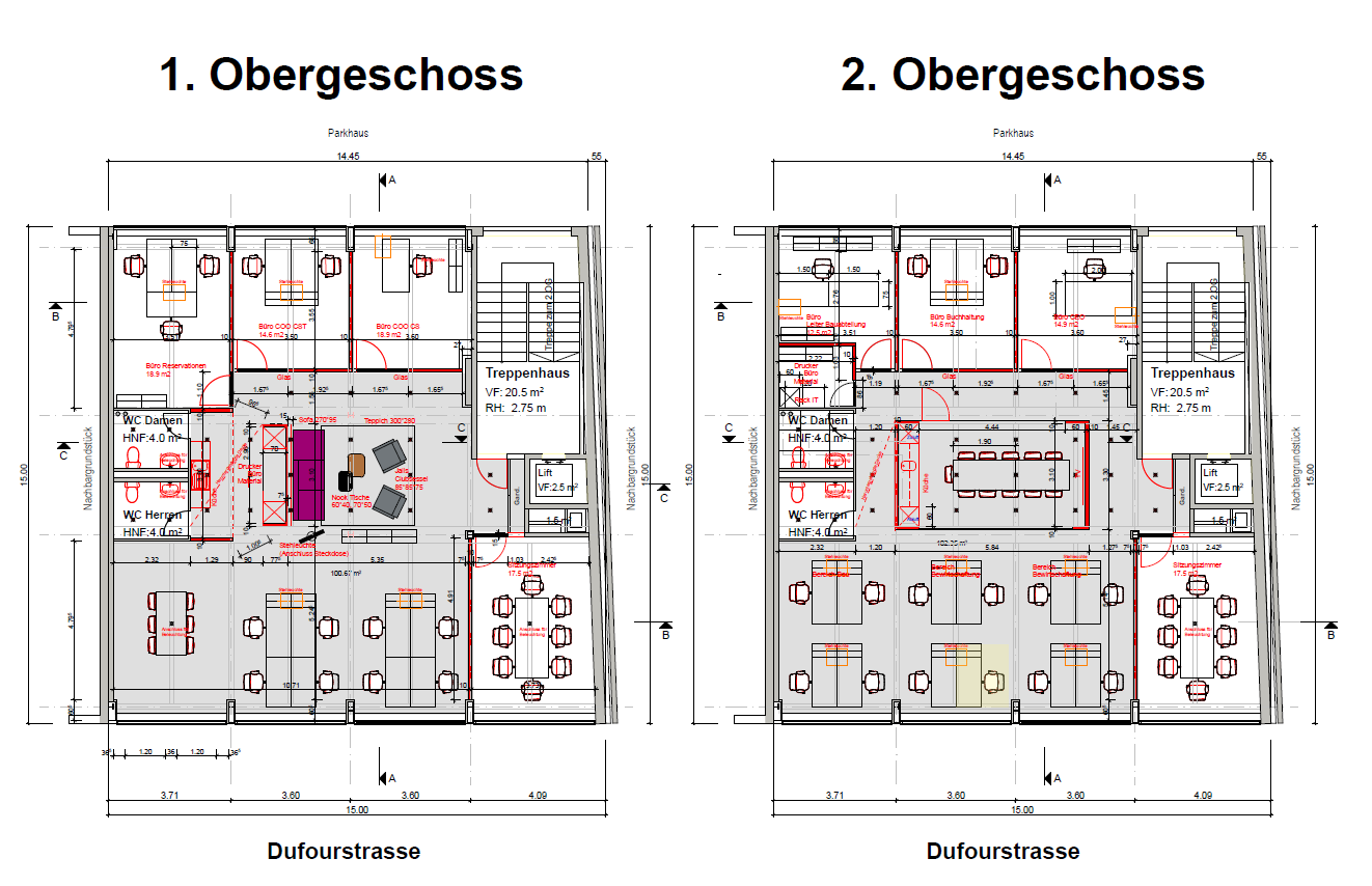 80m² office