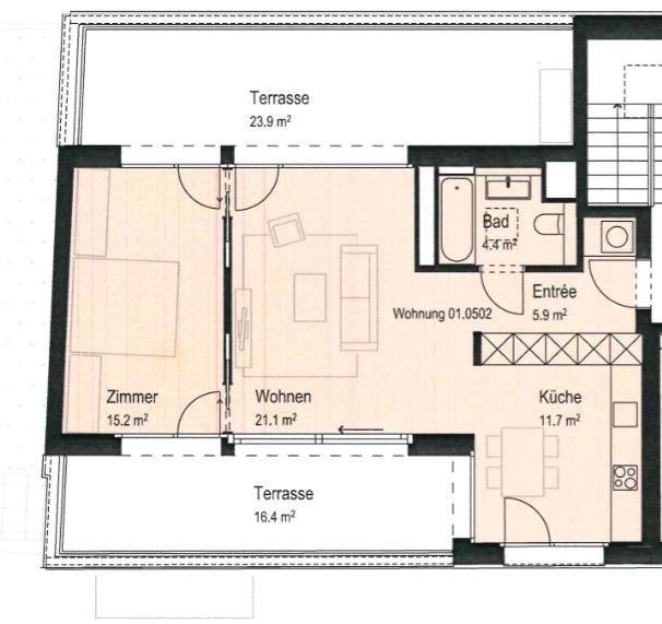2 ½ rooms apartment