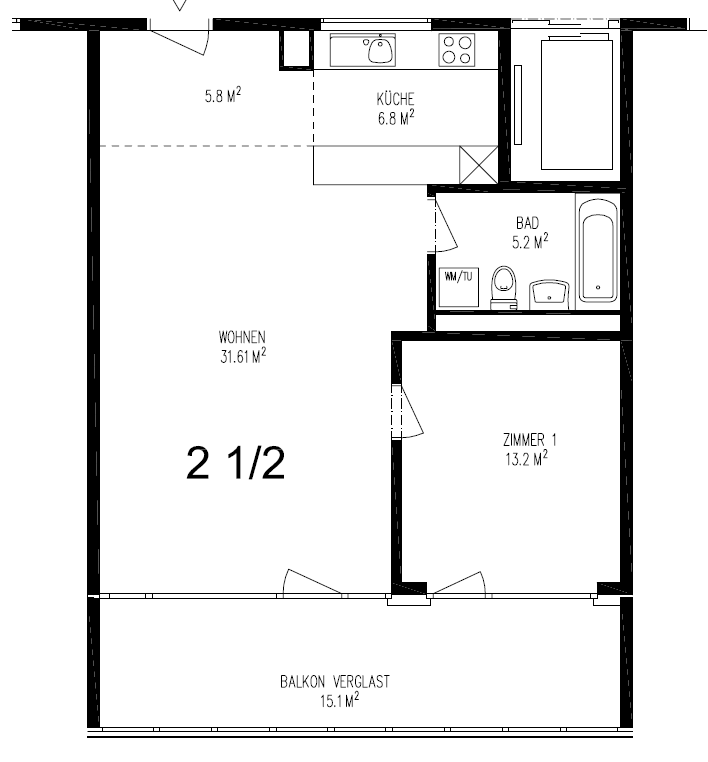 2 ½ rooms apartment, photo 5 of 5