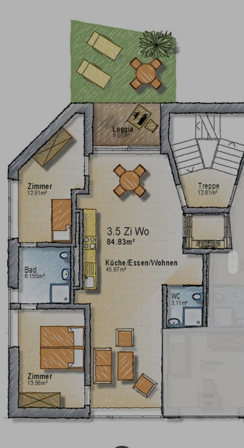 3 ½ rooms apartment