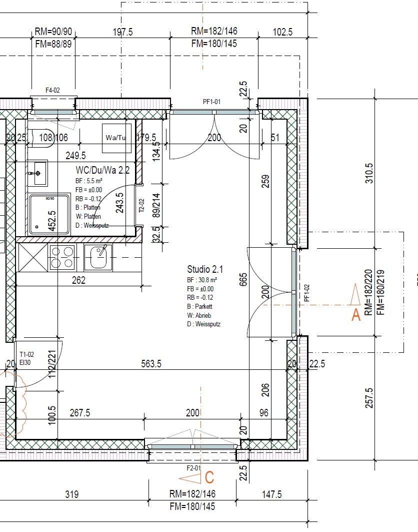 1 ½ rooms apartment