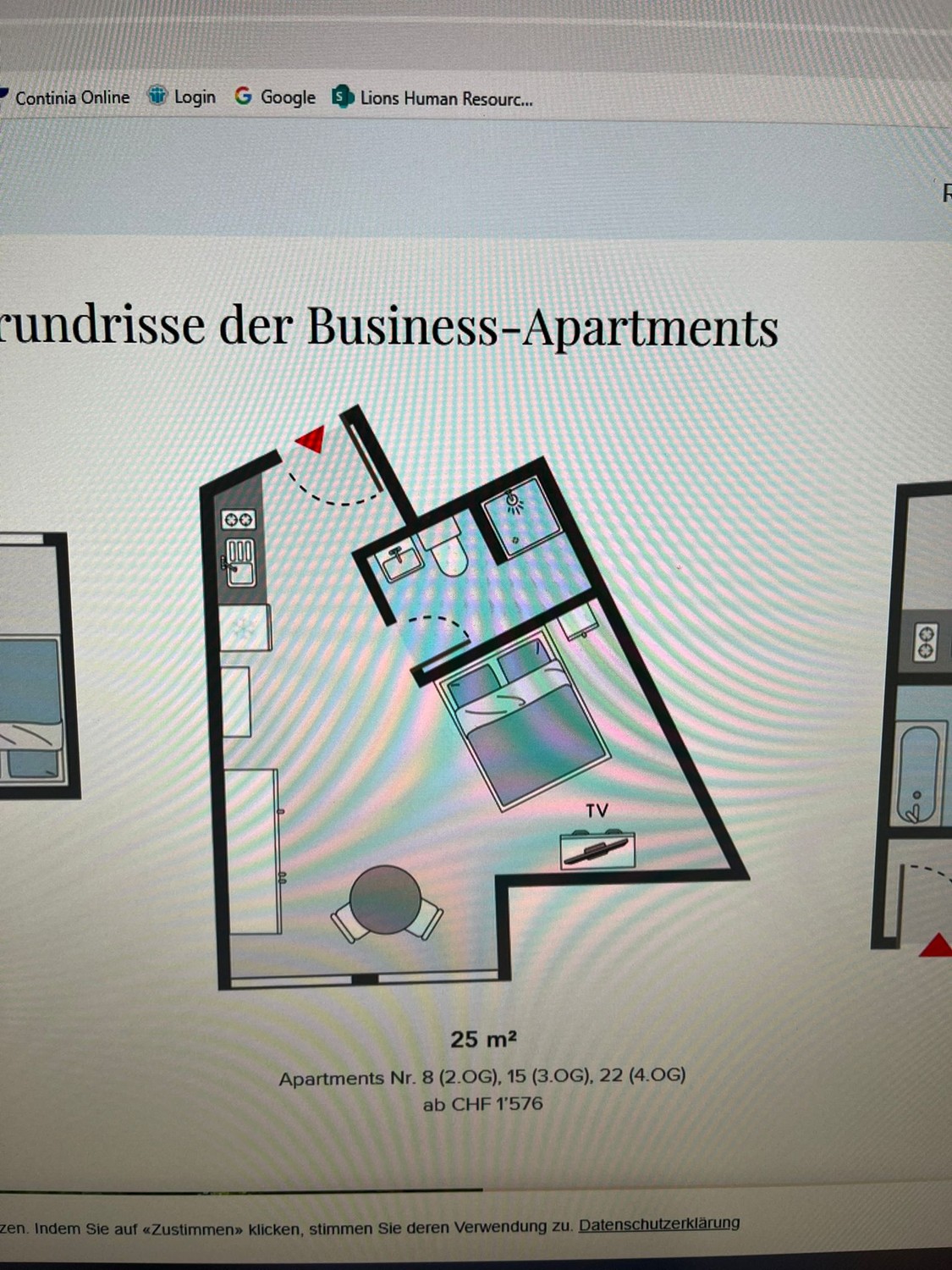 1 ½ rooms apartment