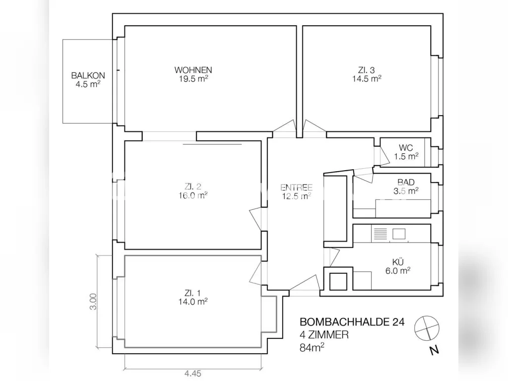 4 pièces appartement