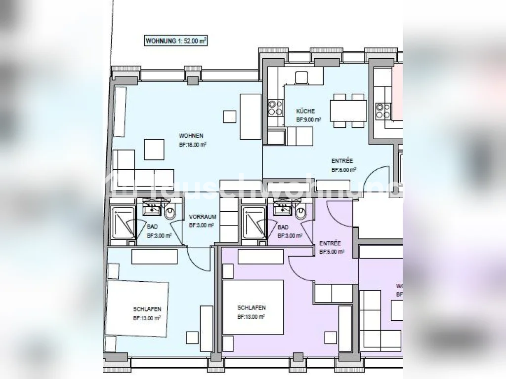1 ½ rooms apartment