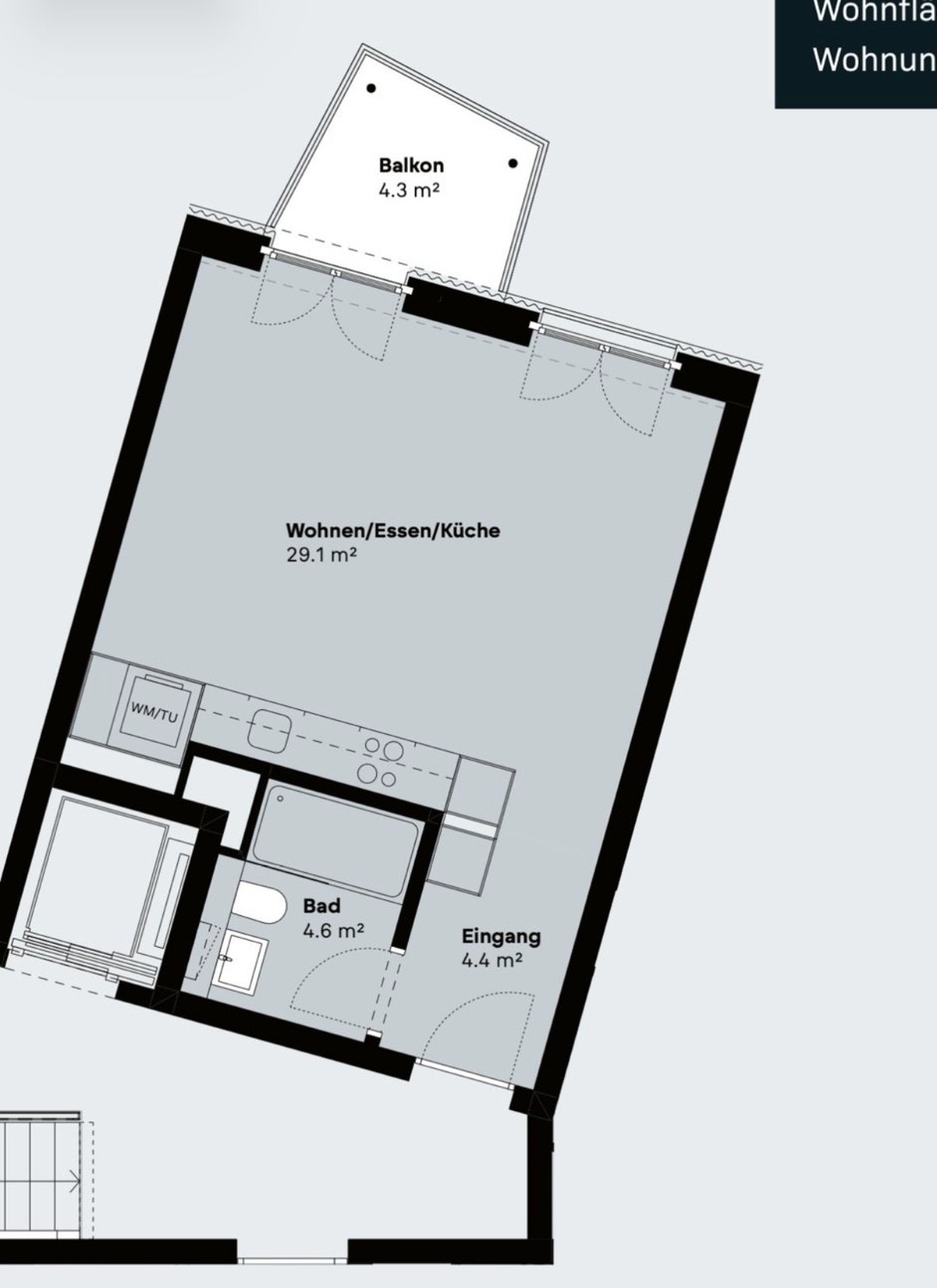 1 ½ rooms apartment, photo 3 of 6