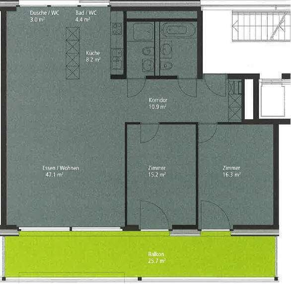 3 ½ rooms apartment