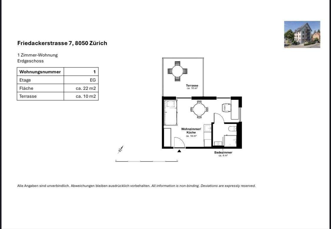 1 room apartment
