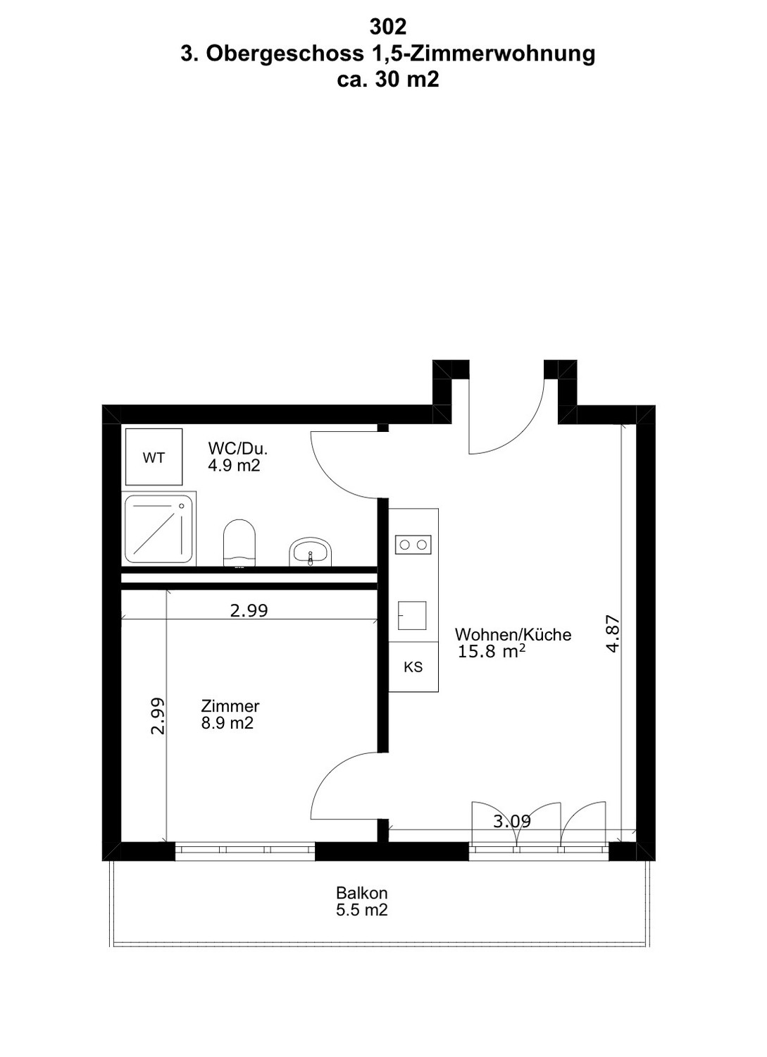 1 ½ rooms apartment, photo 8 of 10