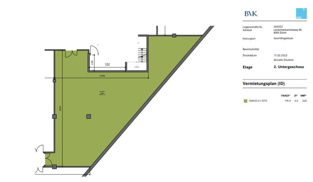 200m² storage room