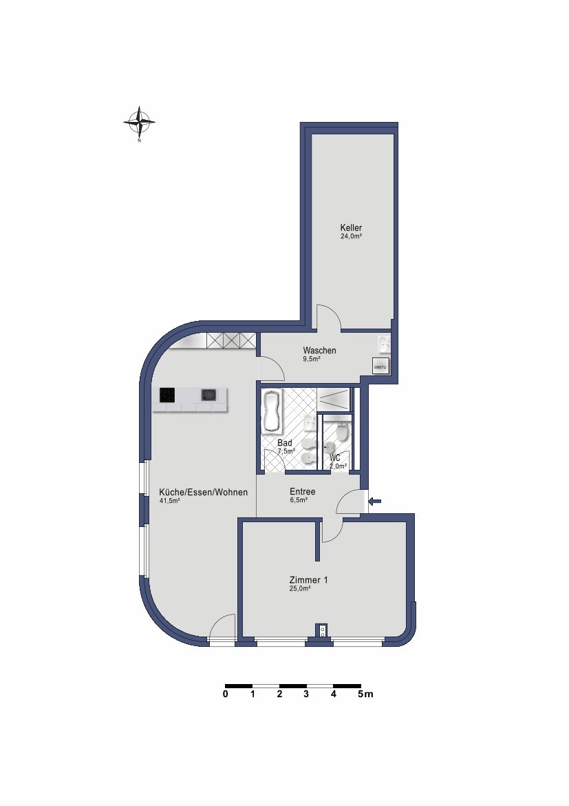 2 ½ rooms apartment