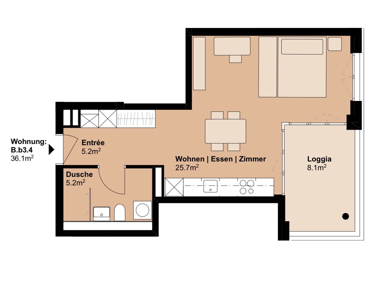 1 ½ rooms apartment, photo 1 of 4