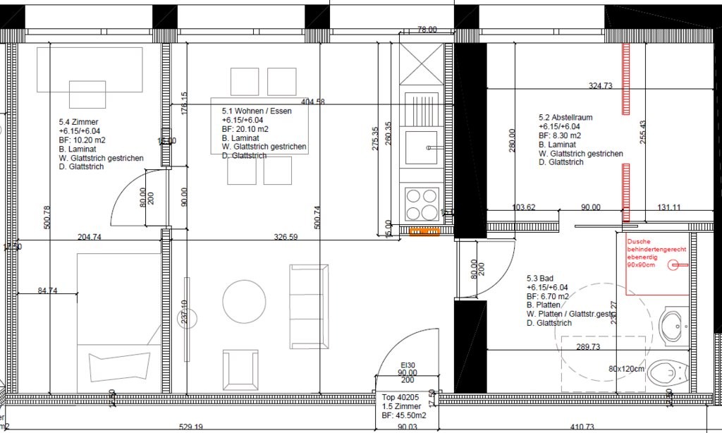 2 ½ rooms apartment