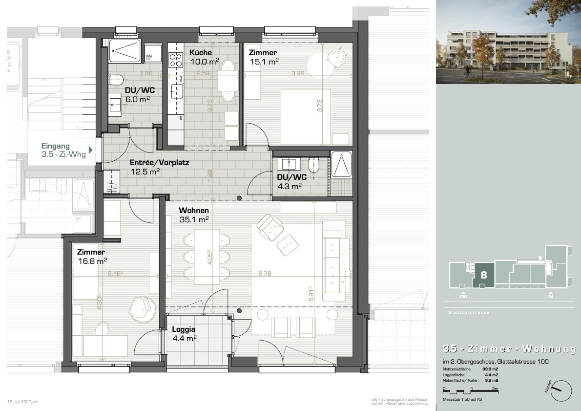 3 ½ rooms apartment