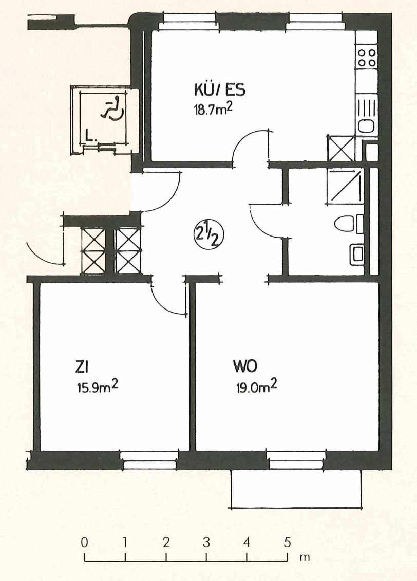 2 ½ rooms apartment