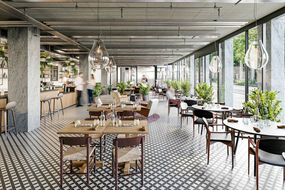 1300m² office
