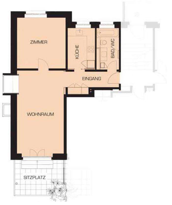 2 rooms apartment, photo 4 of 4